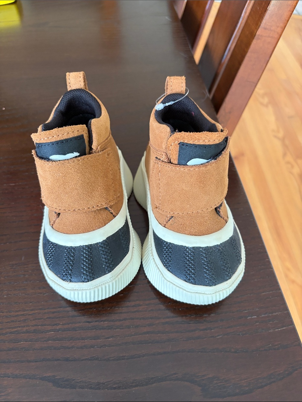 NWOT Sorel Kids Brown and Black Waterproof Strap Rain/snowBoots